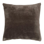 ATMOSPHERA Coussin en Flanelle Uni  Ollis  38x38cm Gris Foncé