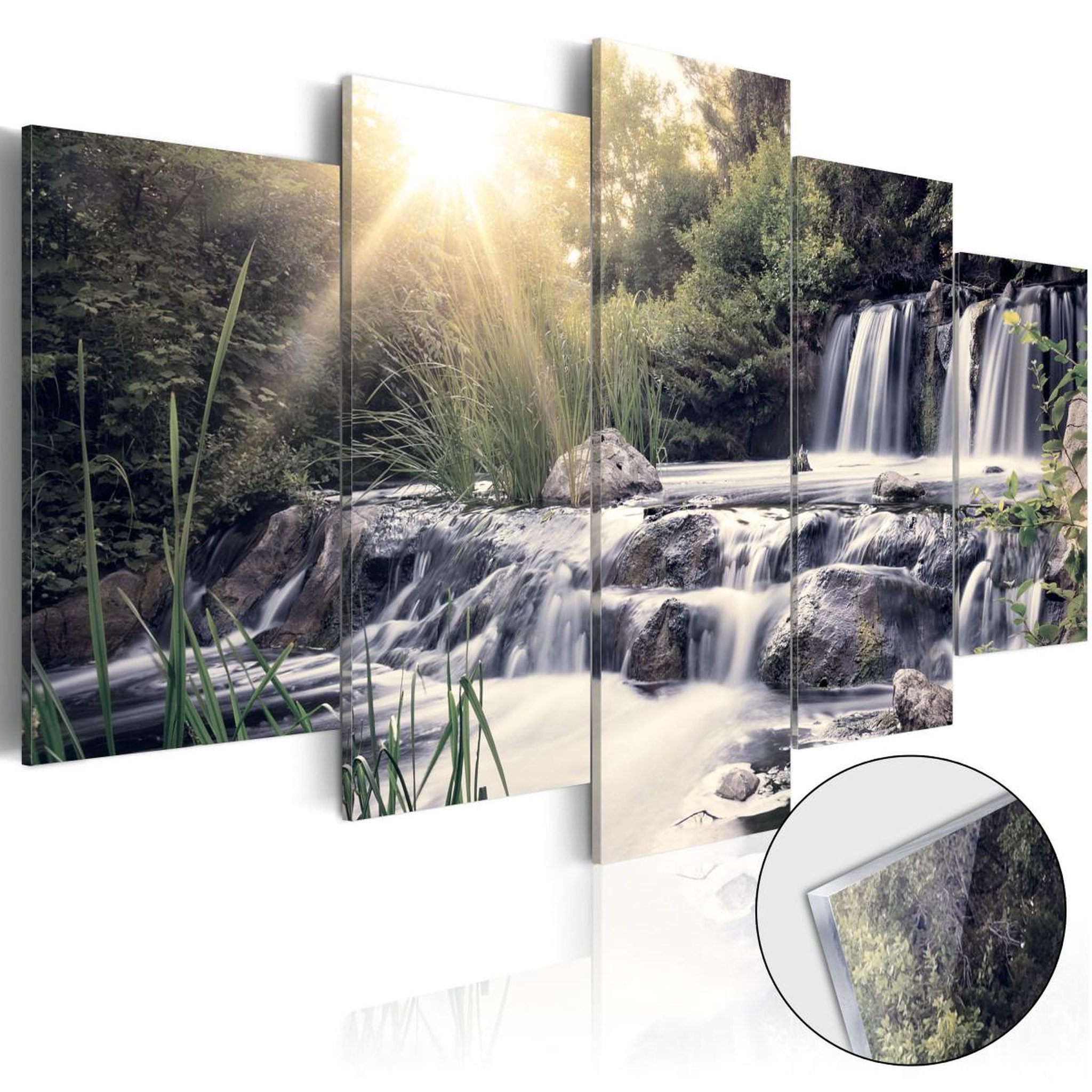 Paris Prix Tableau sur verre acrylique  waterfall of dreams. Coloris disponibles : Multicolore