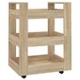 Voir la diapositive 2 : VIDAXL Chariot de cuisine Chene sonoma 60x45x80 cm Bois d'ingenierie