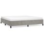 Voir la diapositive 2 : VIDAXL Cadre de lit sans matelas gris clair 200x200 cm velours
