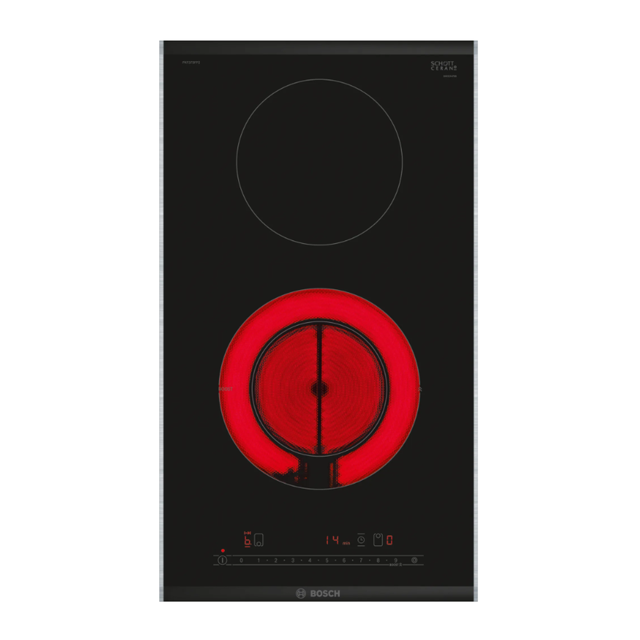 BOSCH Domino vitrocéramique 30cm noir - PKF375FP2E