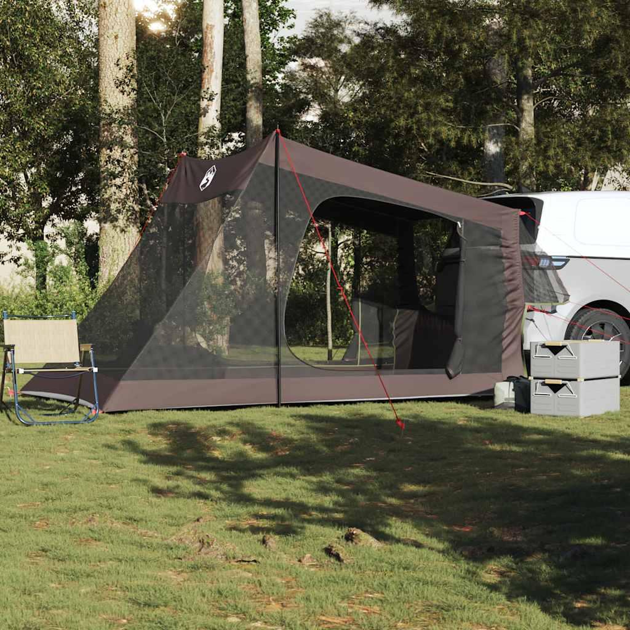 VIDAXL Tente de voiture 2 personnes marron impermeable