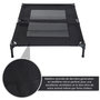 Voir la diapositive 4 : PAWHUT Lit sur pieds pour chien chat lit de camp animal lit surélevé Oxford textilène micro-perforé dim. 92L x 76l x 18H cm noir