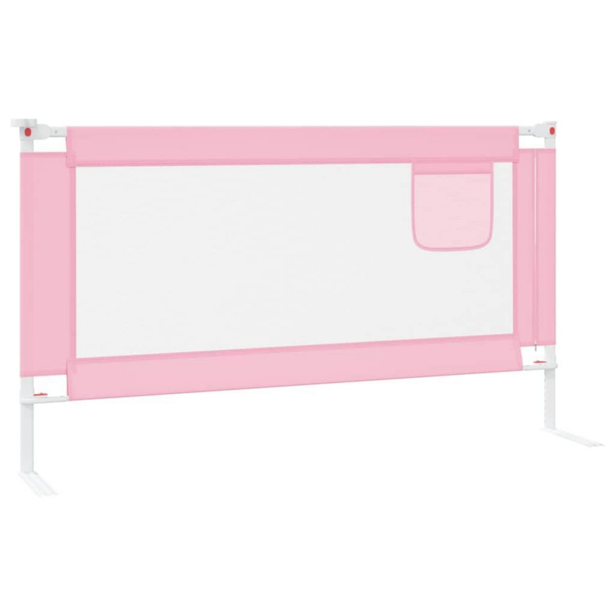 VIDAXL Barriere de securite de lit d'enfant Rose 150x25 cm Tissu