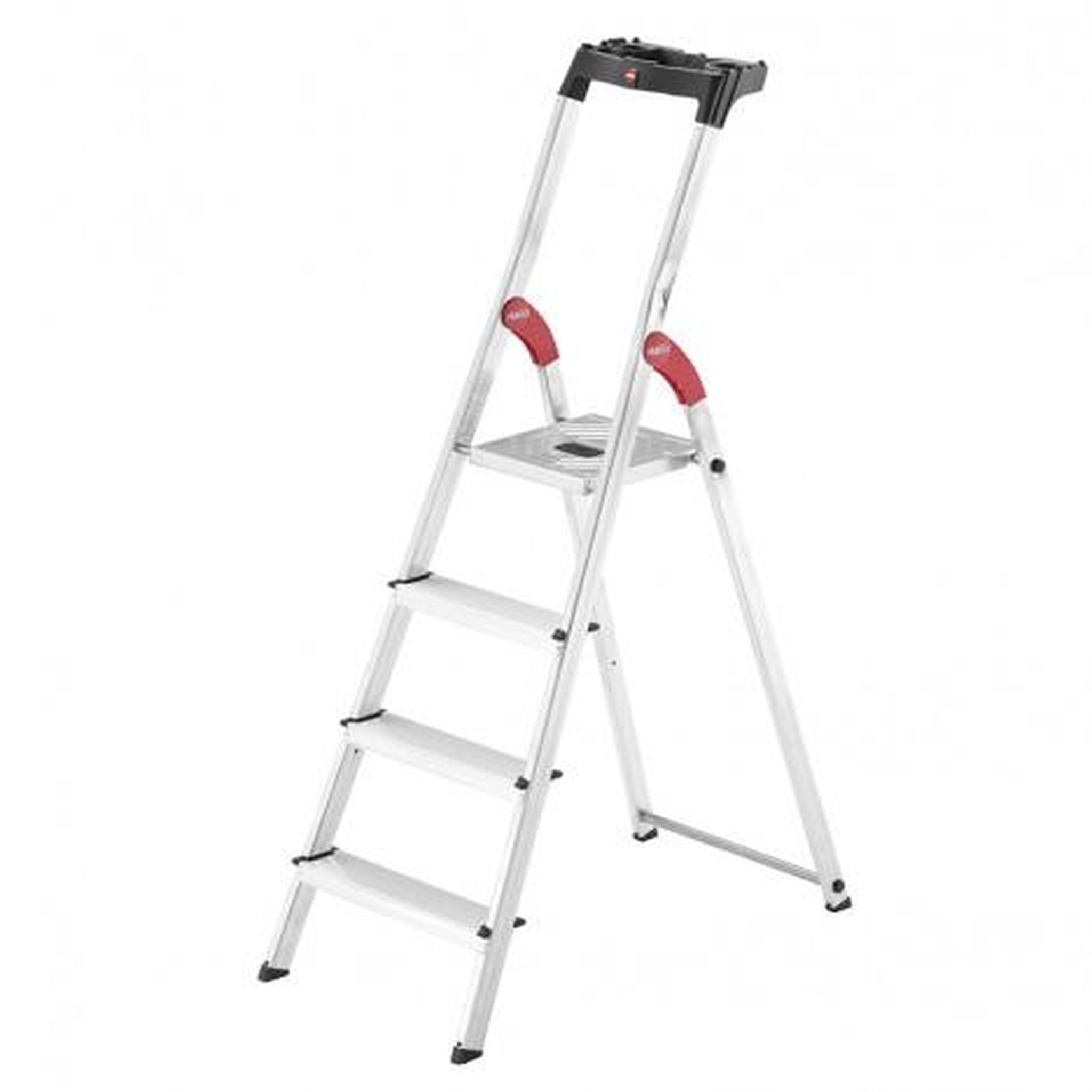 HAILO Escabeau aluminium pliable - 4 marches - Hailo L60 – Sécurisé et ultra léger - 2,85M
