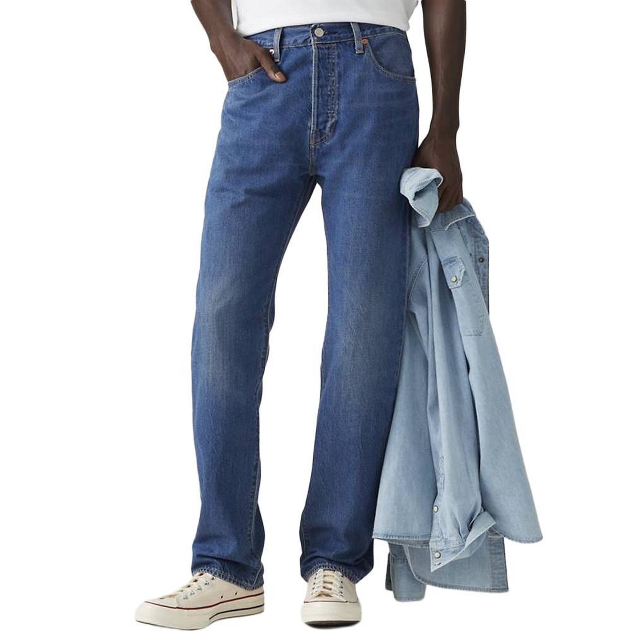 Voir la diapositive 2 : Levi's Jean 501 original bleu moyen homme levi's original fit dark
