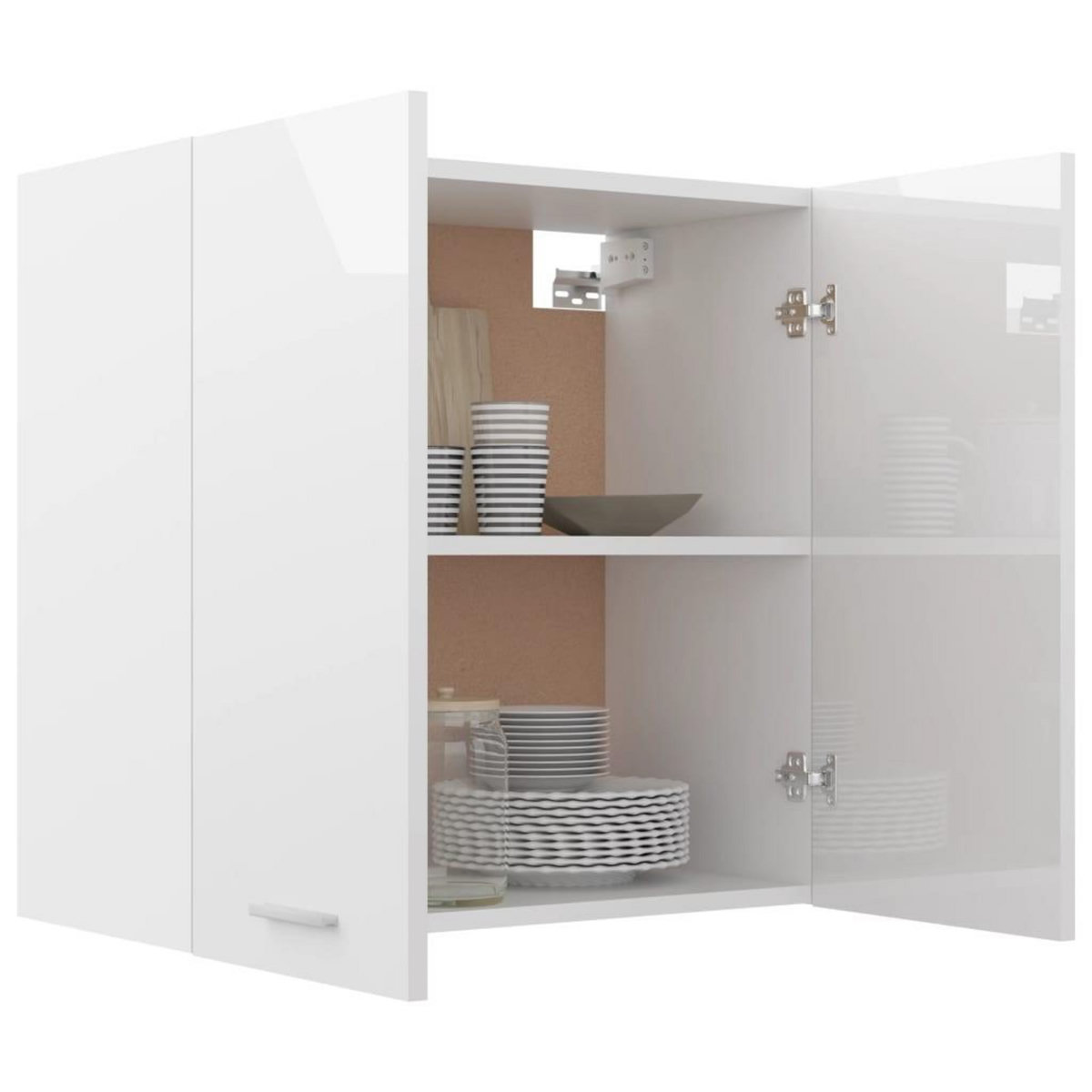 VIDAXL Armoire suspendue Blanc brillant 60x31x60 cm Bois d'ingenierie