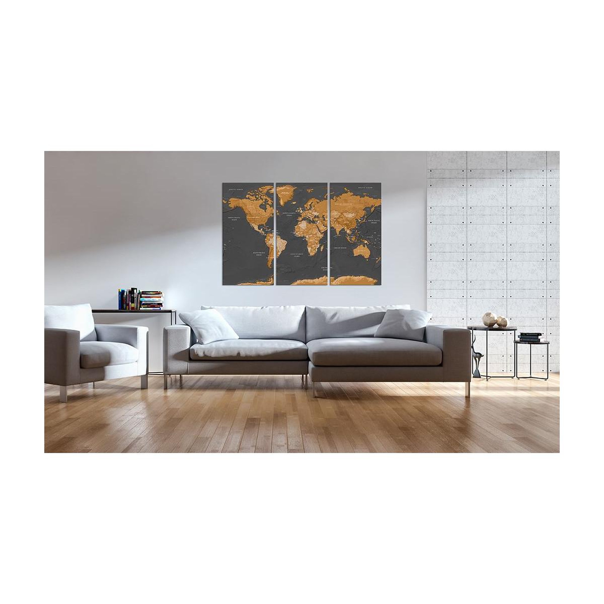Voir la diapositive 2 : Paris Prix Tableau Imprimé  World Map : Modern Aesthetics
