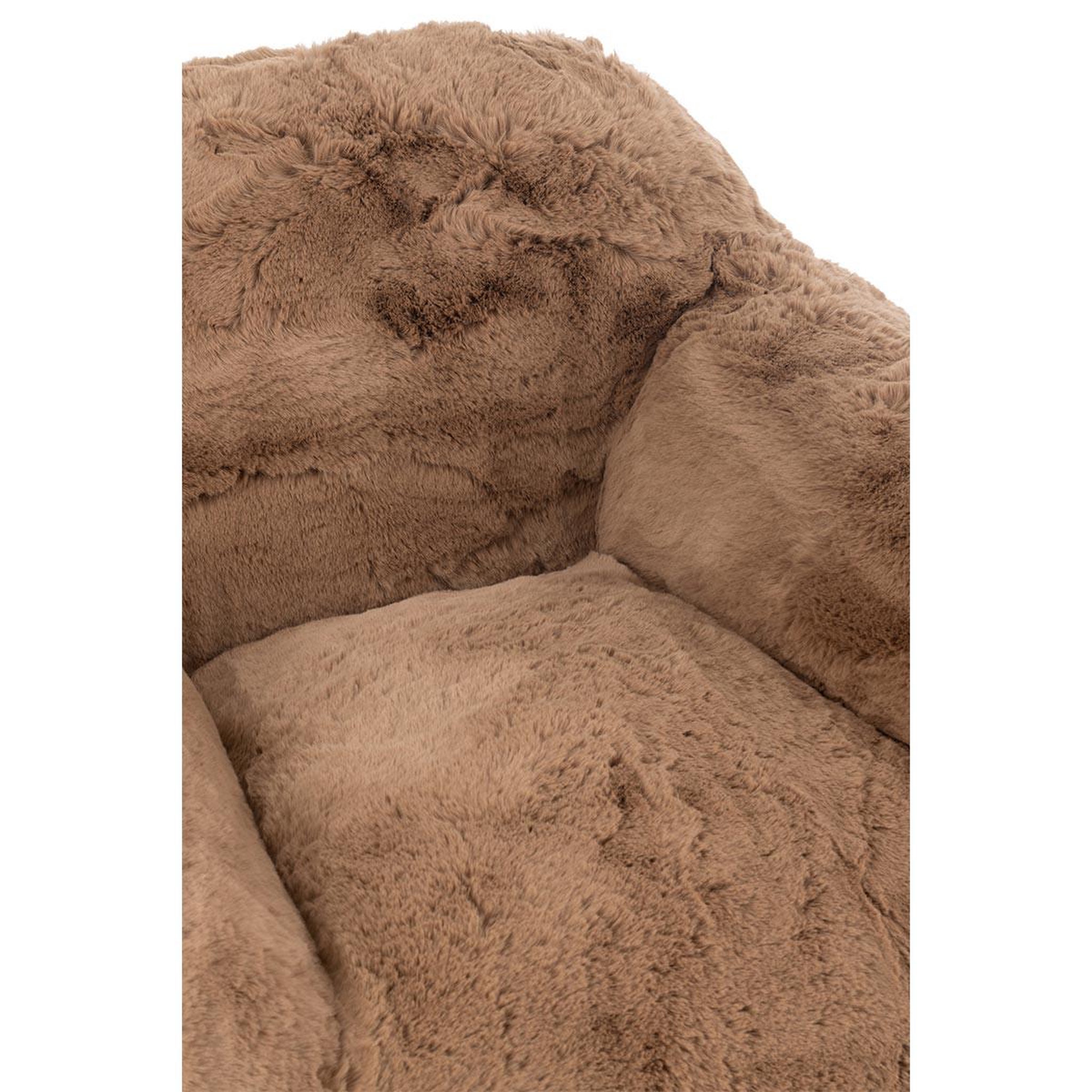 Voir la diapositive 6 : J-LINE Fauteuil en tissu  cutie  99cm taupe