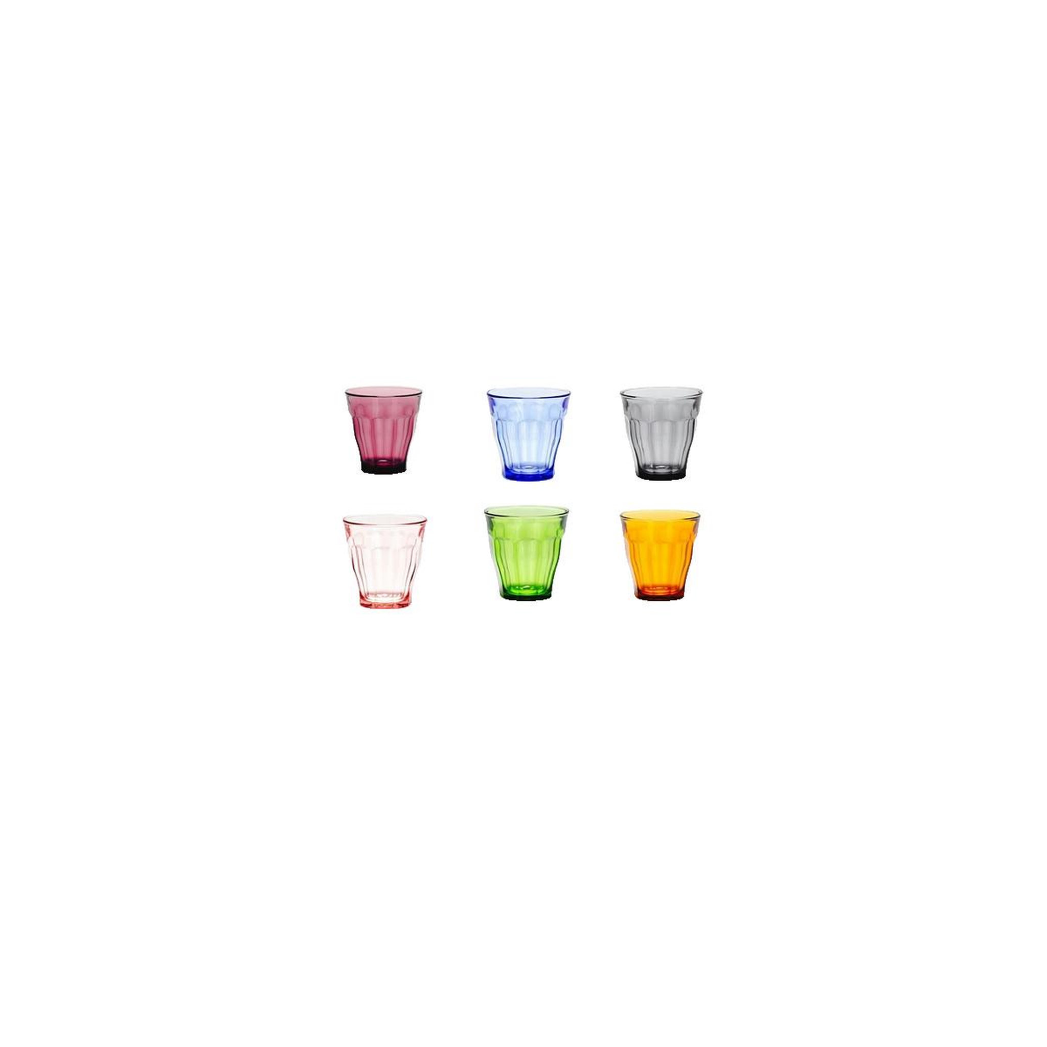 Voir la diapositive 2 : DURALEX Picardie Gobelet 25 cl Multi-teinte X6 (Prune/Rose/Marine/Gris/vermeil/Vert)