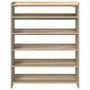Voir la diapositive 4 : VIDAXL Etagere a chaussures chene sonoma 80x25x100cm bois d'ingenierie