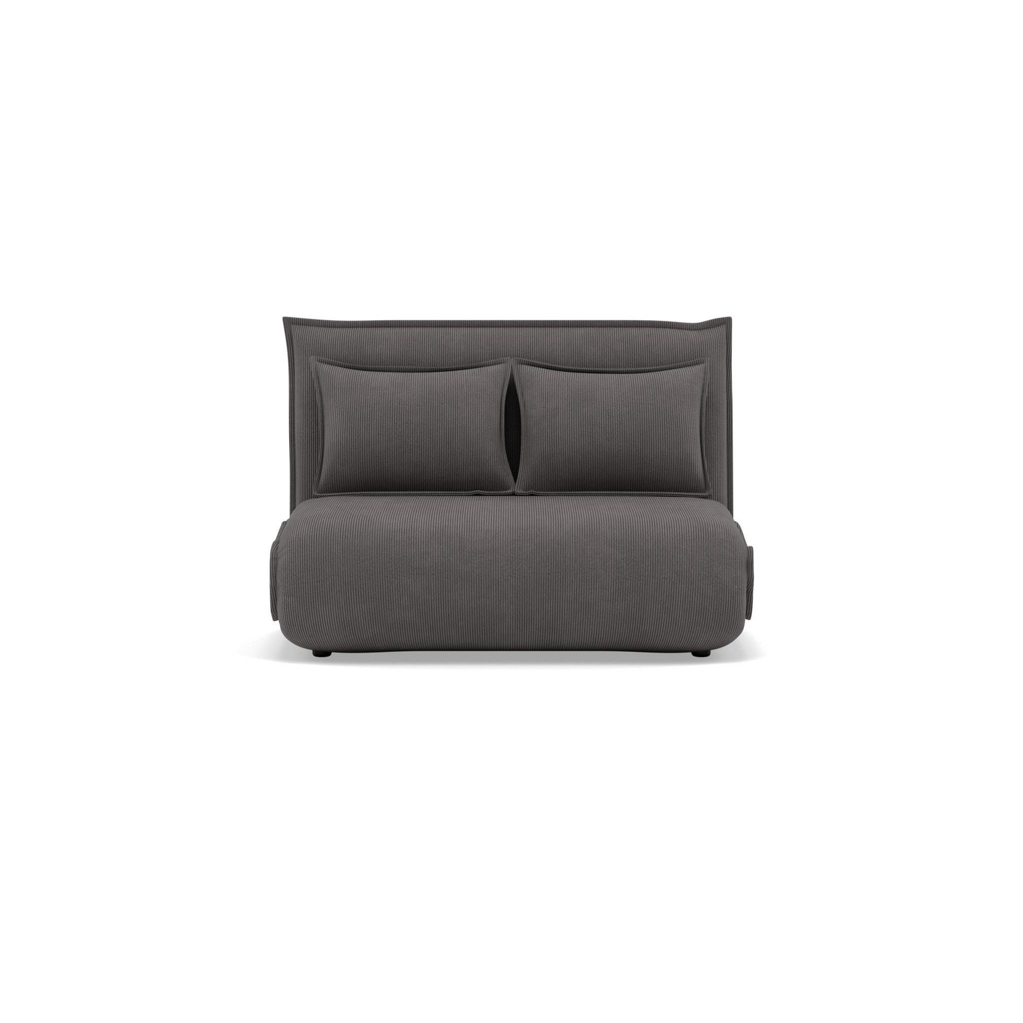 Voir la diapositive 1 : BEST MOBILIER Candice - banquette 2 places convertible clic-clac en velours côtelé