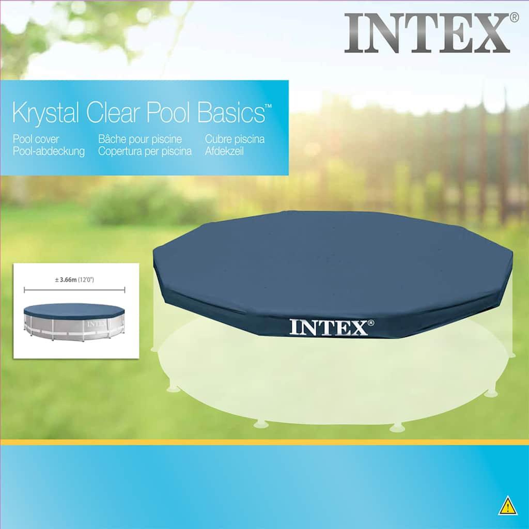 Voir la diapositive 3 : INTEX Intex couverture de piscine ronde 366 cm 28031