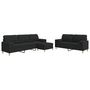 Voir la diapositive 2 : VIDAXL Ensemble de canapes 3 pcs repose-pied et coussins decoratifs