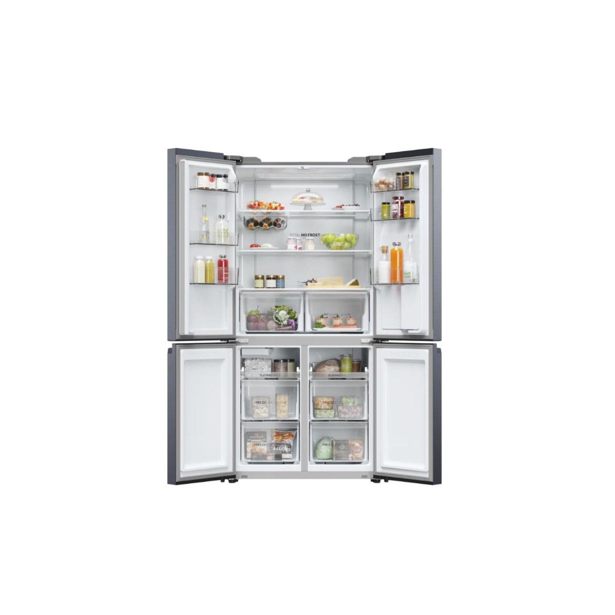 Voir la diapositive 3 : HAIER Réfrigérateur américain 90.8cm 525l noir brassé - hcr5919ehmb