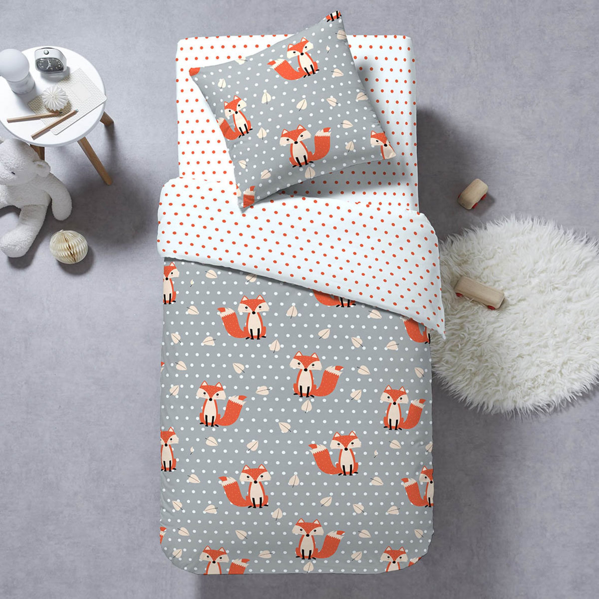 Parure housse de couette enfant en coton 51 fils RENODO