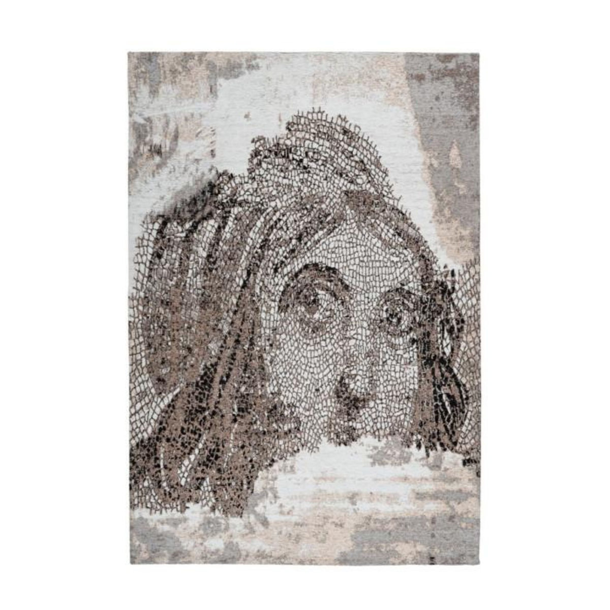 Paris Prix Tapis Vintage à Poils Courts  Iglesia  Taupe