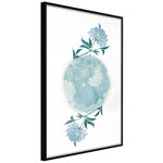 Paris Prix Affiche Murale Encadrée  World in Shades of Blue. Coloris disponibles : Noir, Jaune