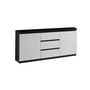 Voir la diapositive 1 : Buffet L165cm, 2 portes 3 tiroirs GENOVA, bicolore