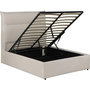 Voir la diapositive 3 : Habitat et Jardin Lit avec coffre de rangement en velours  Isola  - 160 x 200 cm - Beige