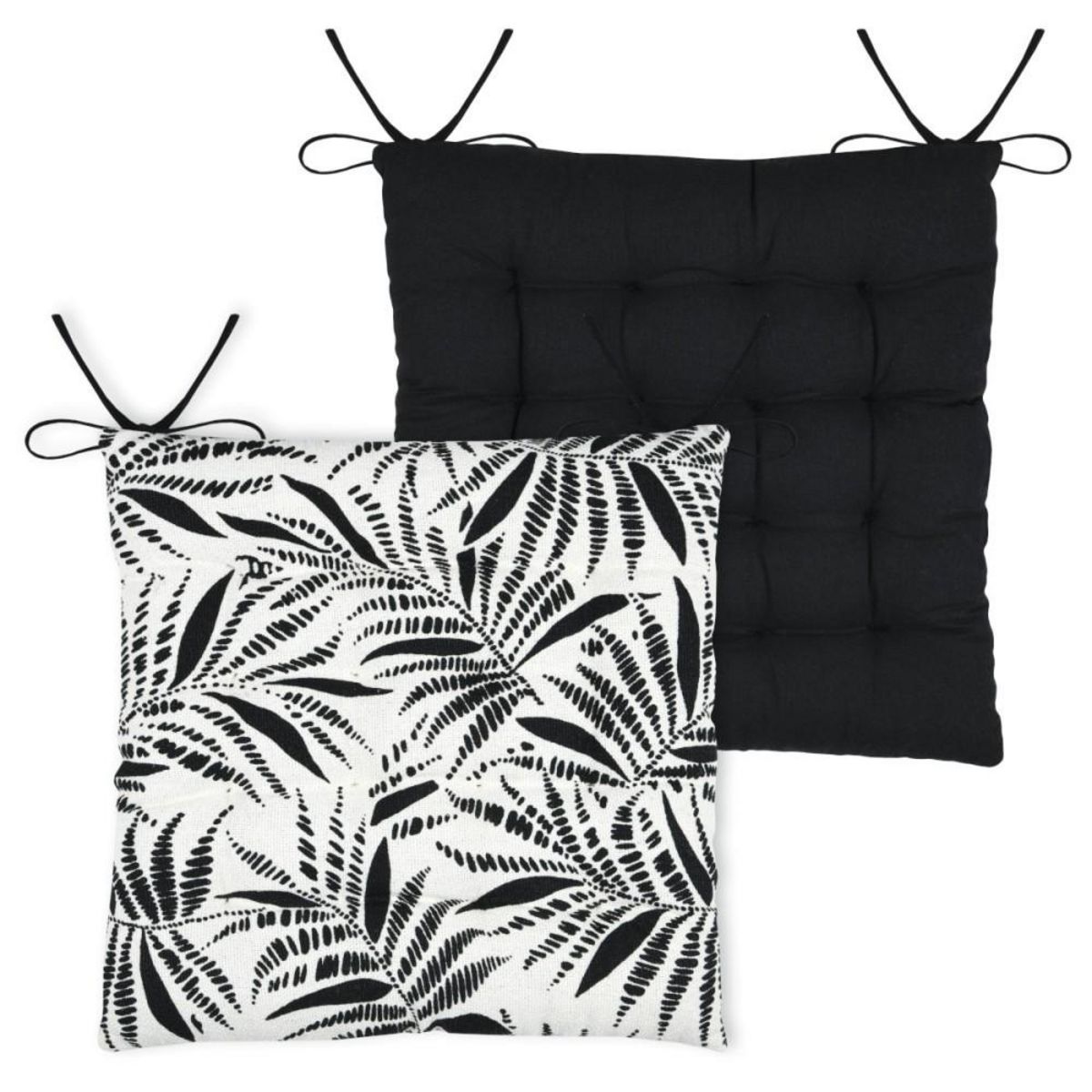 STOF Lot de 4 galettes de chaise à nouettes ZIANA