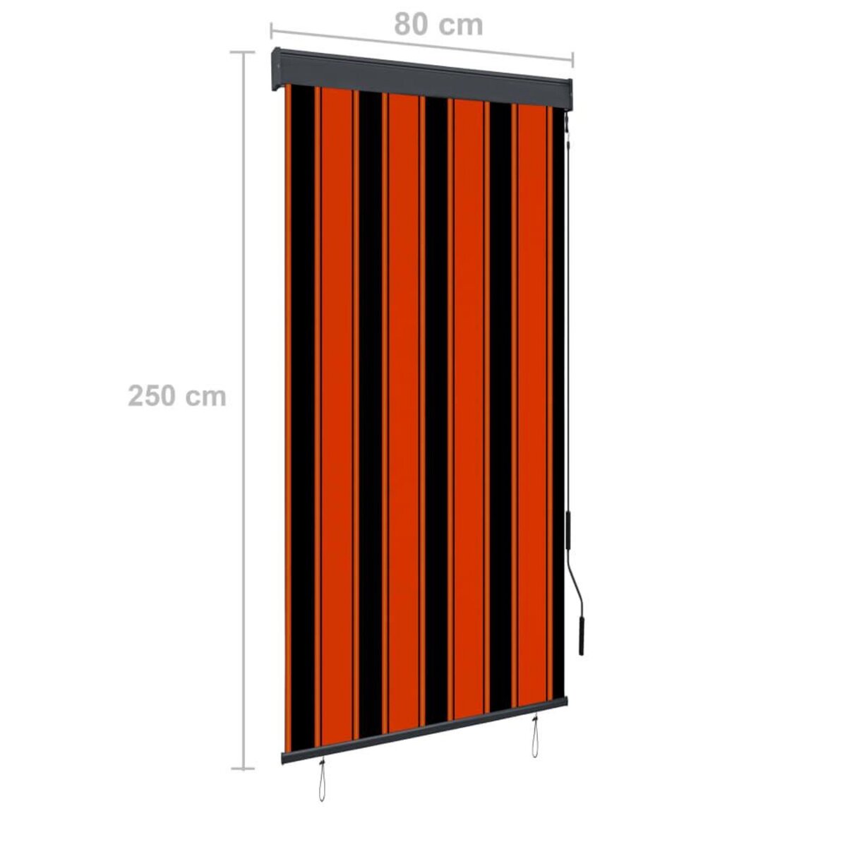 VIDAXL Store roulant d'exterieur 80x250 cm Orange et marron