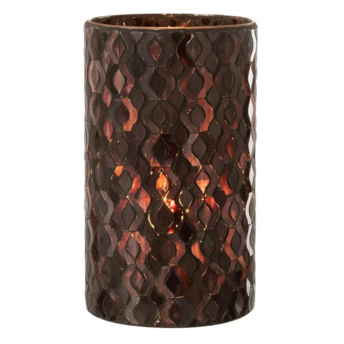 Paris Prix Photophore en Verre Design  Tazu  22cm Gris