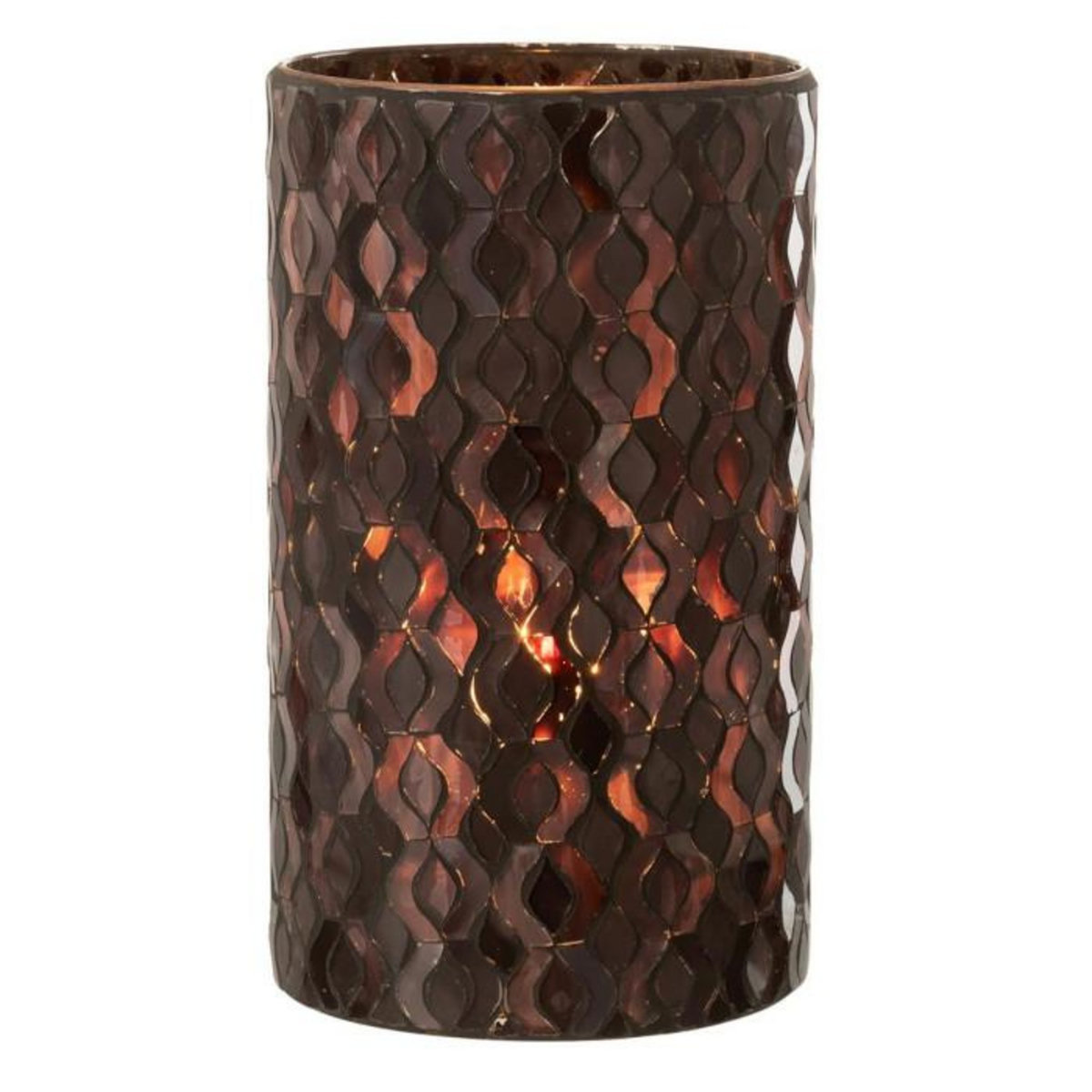 Paris Prix Photophore en Verre Design  Tazu  22cm Gris