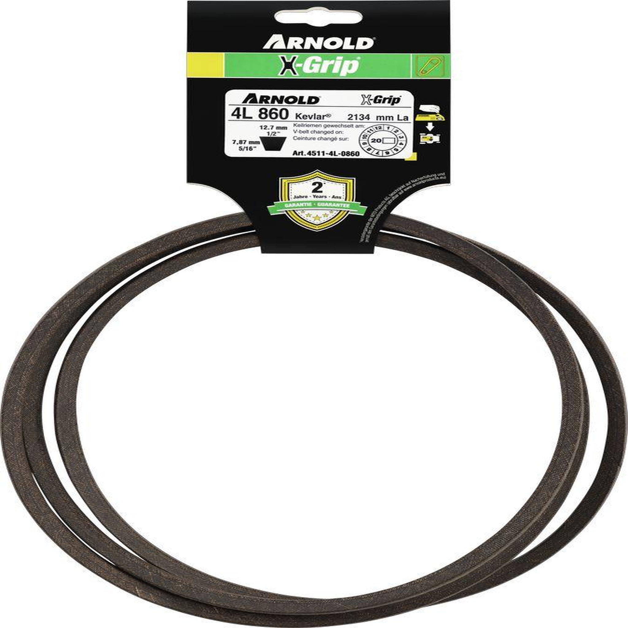 ARNOLD Courroie trapézoïdale x-grip v de type 4l860