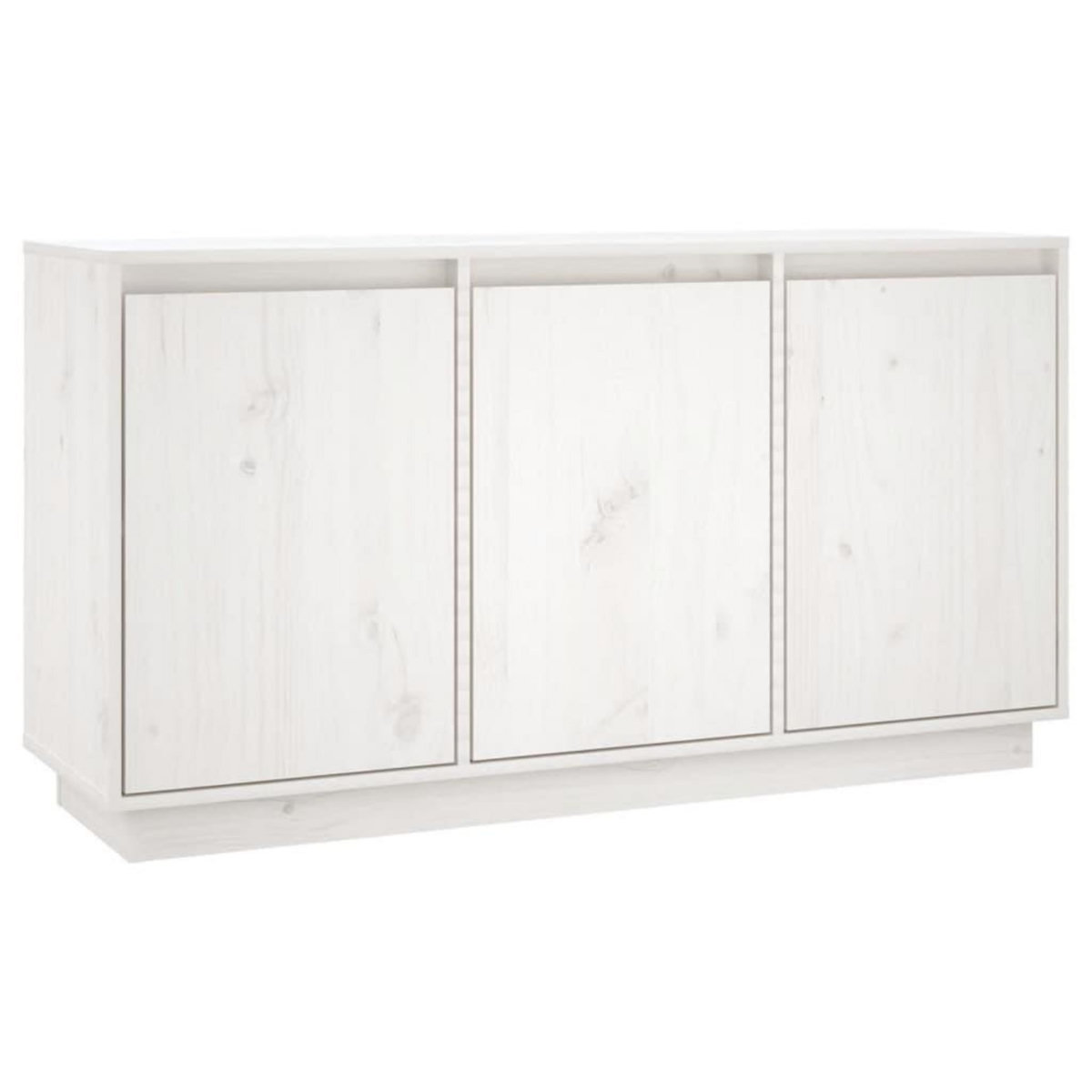 VIDAXL Buffet Blanc 111x34x60 cm Bois massif de pin