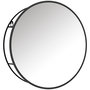 Voir la diapositive 1 : HOMCOM Miroir mural rond dia. 50 cm - 2 étagères - cadre métal noir