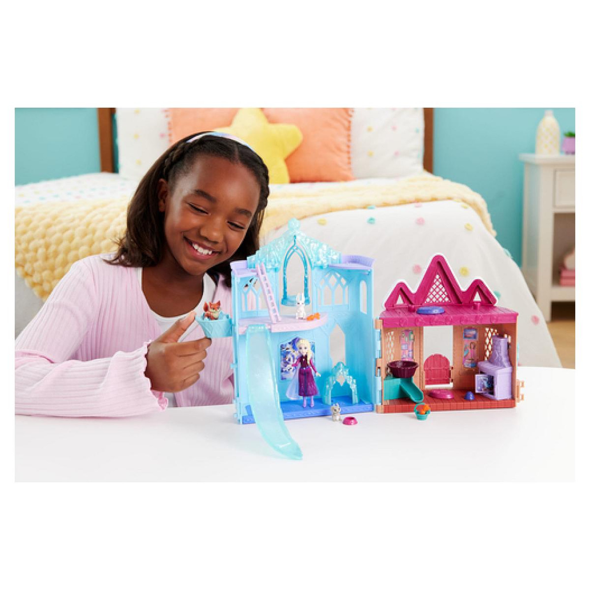 Voir la diapositive 2 : MATTEL Disney La Reine des Neiges-Coffret Chateau Jeu des Animaux d hiver