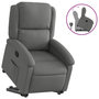 Voir la diapositive 2 : VIDAXL Fauteuil inclinable Gris fonce Tissu