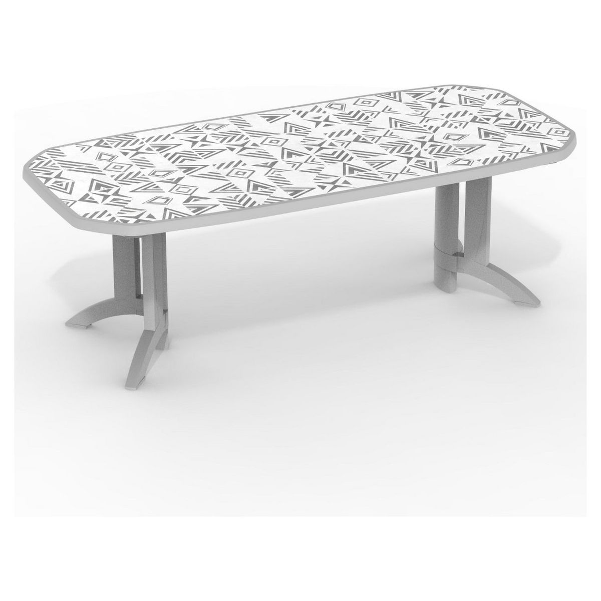 Table de jardin décor béton extensible 165-220x100 cm VEGA