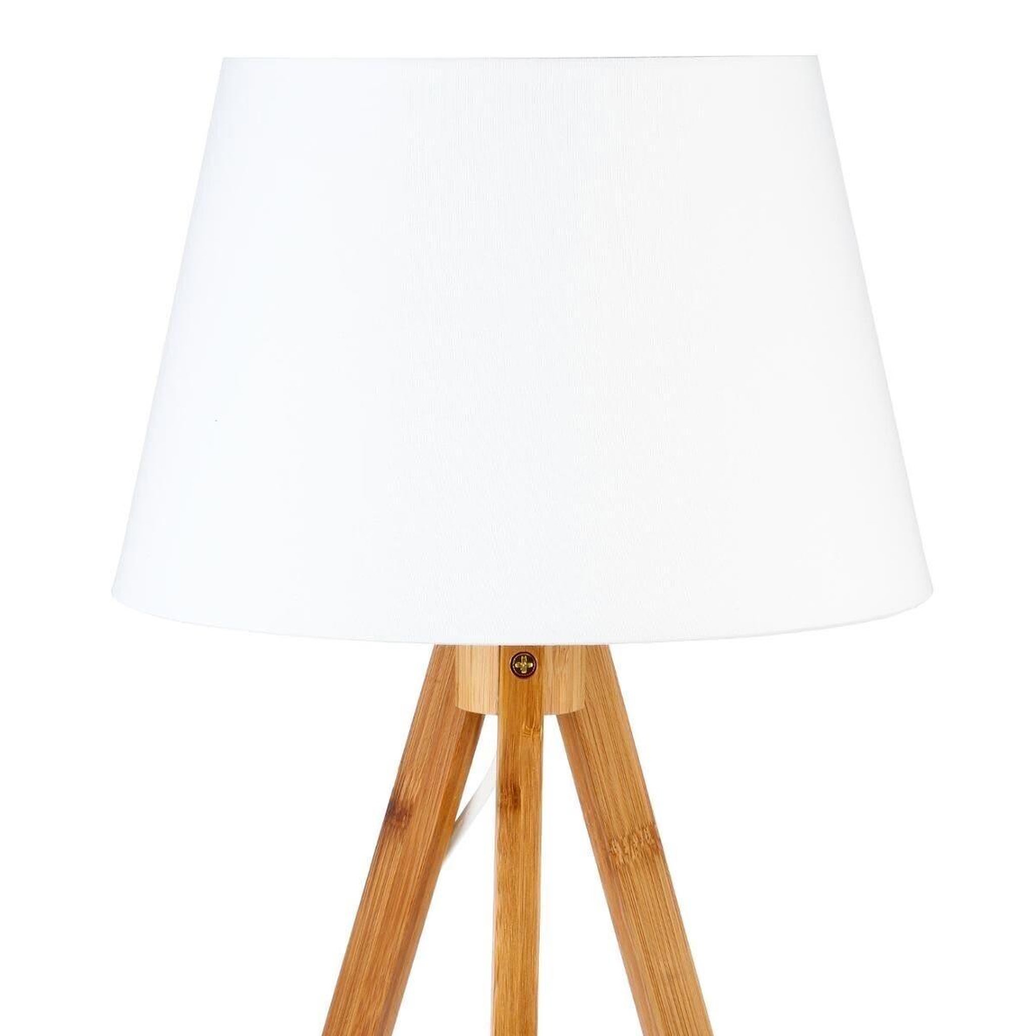 Voir la diapositive 2 : ATMOSPHERA Lampe à poser  bahi  55cm blanc