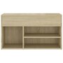 Voir la diapositive 5 : VIDAXL Banc a chaussures Chene sonoma 80x30x45 cm Bois d'ingenierie