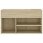 Voir la diapositive 5 : VIDAXL Banc a chaussures Chene sonoma 80x30x45 cm Bois d'ingenierie