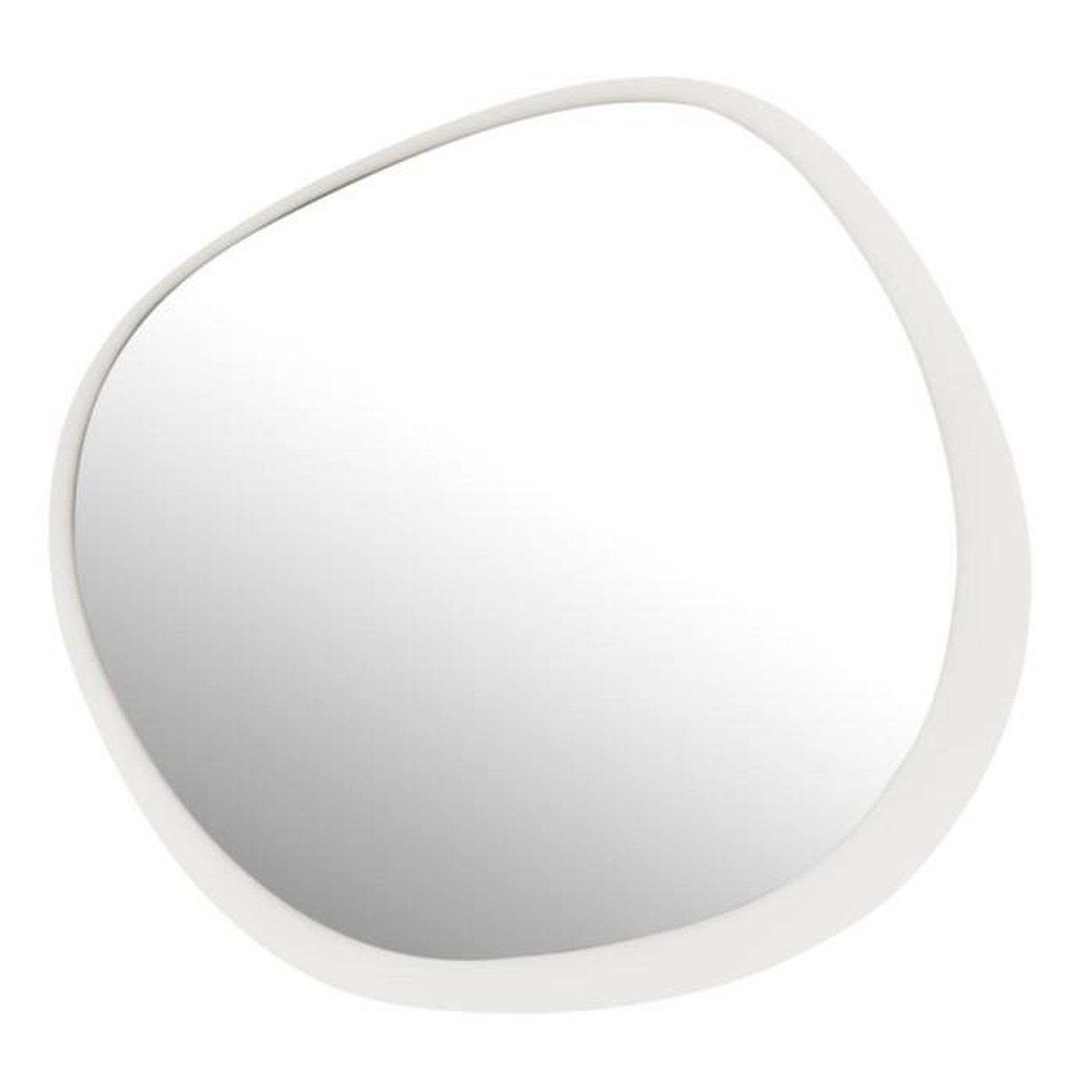 Voir la diapositive 1 : Paris Prix Miroir Mural en Métal  Lorenzo  86cm Blanc