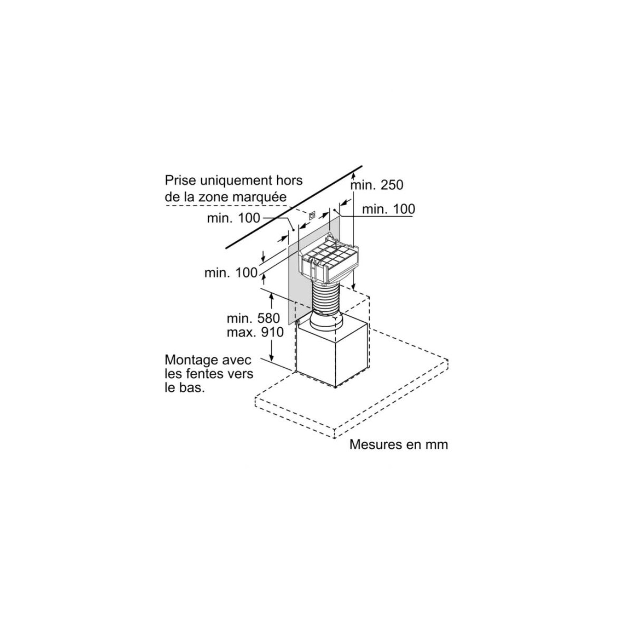 Voir la diapositive 3 : BOSCH Kit de recyclage pour hotte - dwz0xx0j0