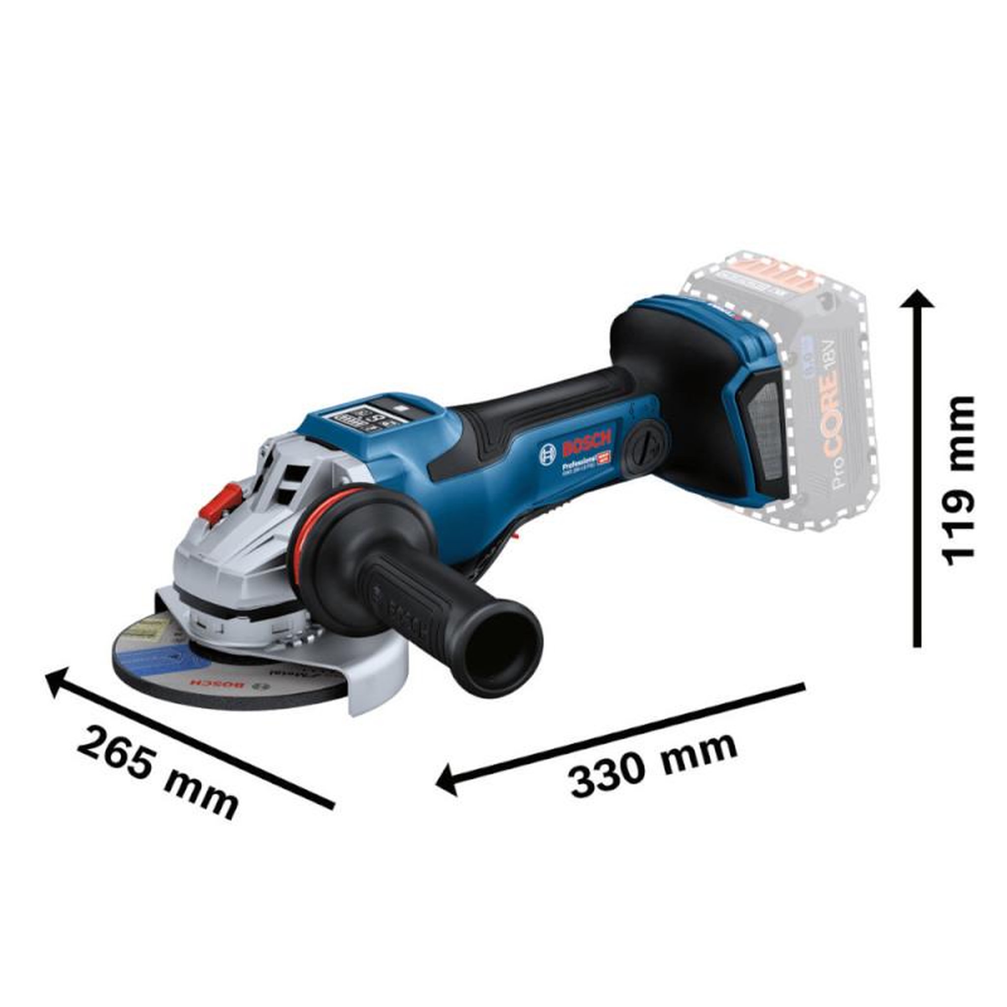 Voir la diapositive 3 : BOSCH Meuleuse angulaire 18V GWX 18V 15 PSC X Lock (sans batterie ni chargeur) en coffret L BOXX BOSCH 06019H6G02