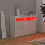 Voir la diapositive 5 : VIDAXL Buffet avec lumieres LED blanc brillant 115,5x30x75 cm