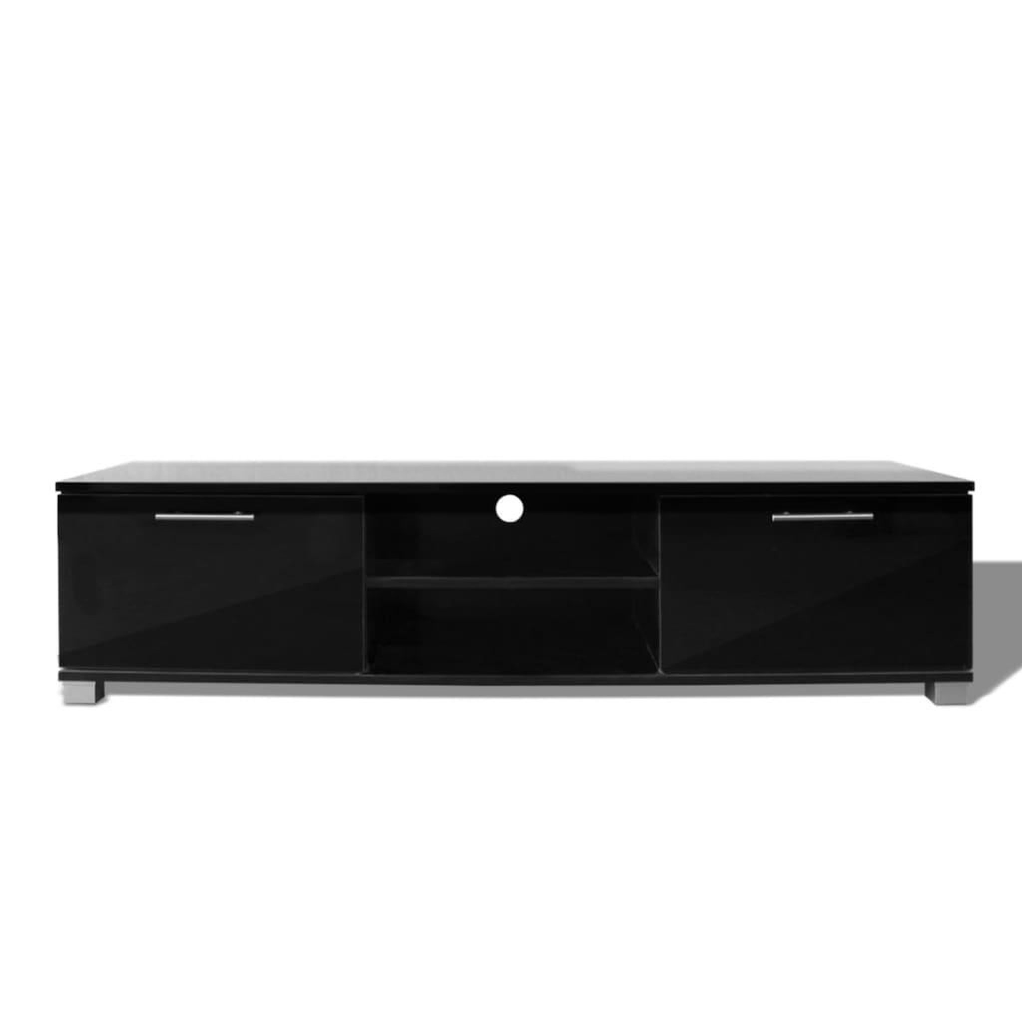 Voir la diapositive 3 : VIDAXL Meuble TV Noir brillant 120x40,5x35 cm