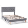 Voir la diapositive 1 : VS VENTA-STOCK Cadre de lit rembourré Rosi 30 cm, 150x190 cm, Gris foncé