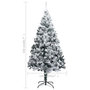 Voir la diapositive 6 : VIDAXL Sapin de Noël artificiel avec neige floquee vert 210 cm PVC