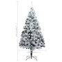 Voir la diapositive 6 : VIDAXL Sapin de Noël artificiel avec neige floquee vert 210 cm PVC