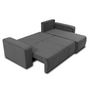 Voir la diapositive 3 : BEST MOBILIER Artemisa - canapé d'angle réversible 4 places - convertible avec coffre - en velours côtelé