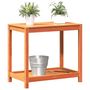 Voir la diapositive 4 : VIDAXL Table de rempotage avec etagere cire marron bois massif de pin