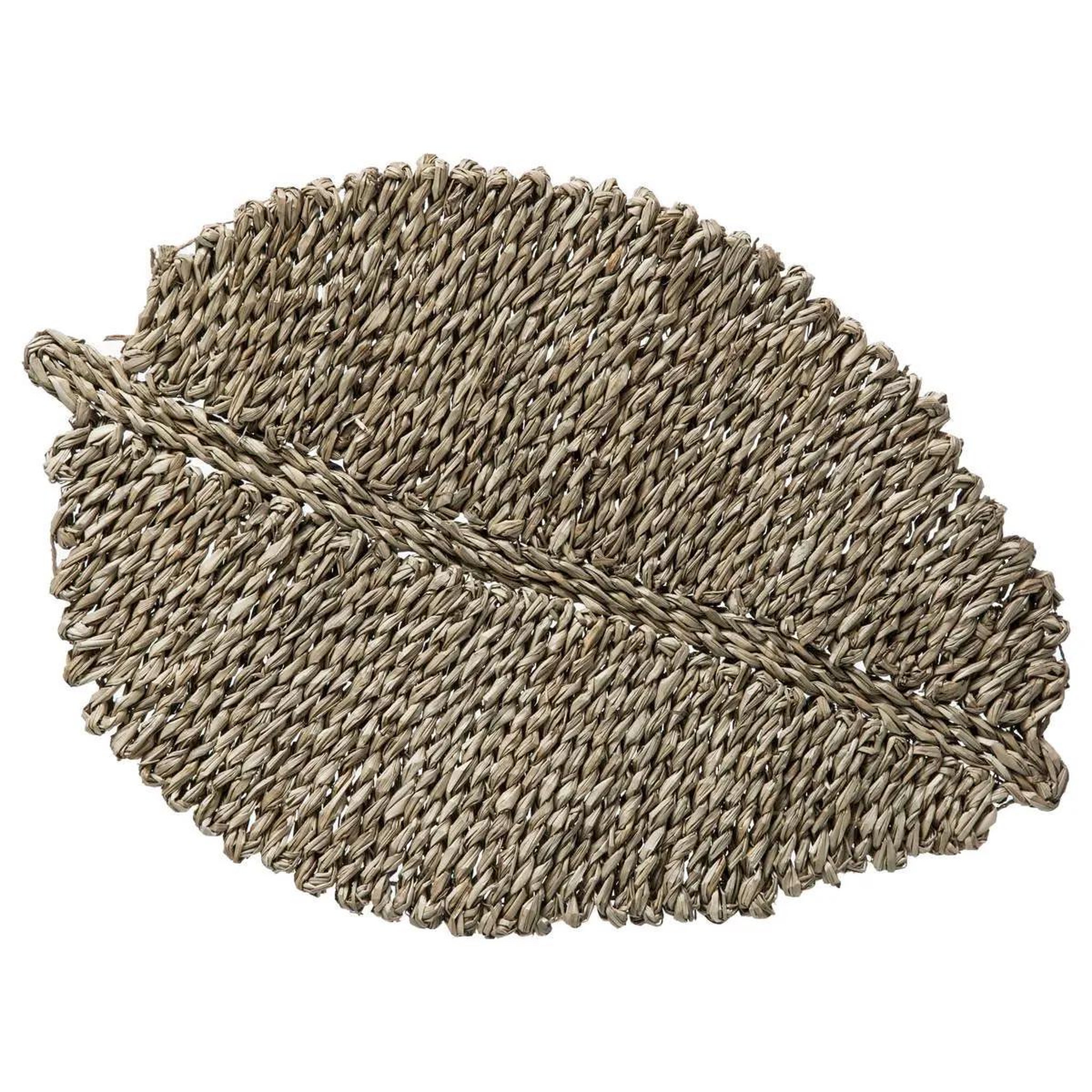 SECRET DE GOURMET Set de table en roseau  feuille  33x48cm naturel