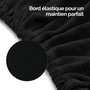 Voir la diapositive 4 : VIVEZEN Drap housse de protection en éponge pour coussin demi-rond 66 cm x 22 cm x 12 cm de table de massage - Noir