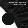 Voir la diapositive 4 : VIVEZEN Drap housse de protection en éponge pour coussin demi-rond 66 cm x 22 cm x 12 cm de table de massage - Noir